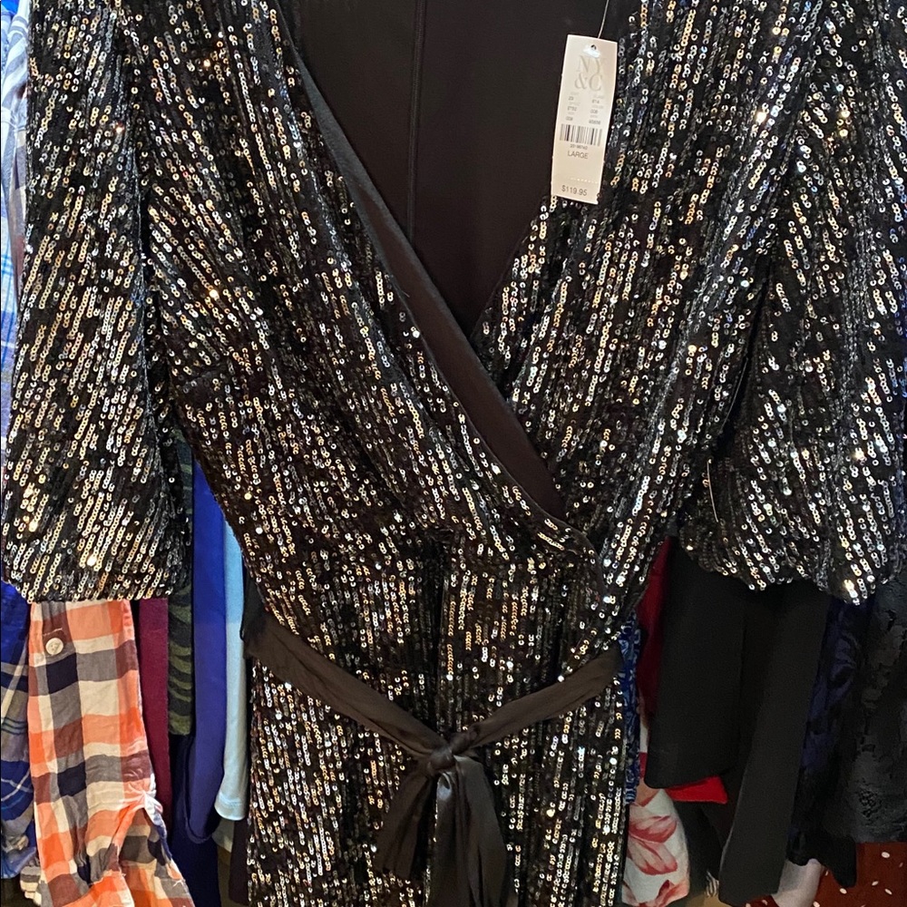 Sequin black dress